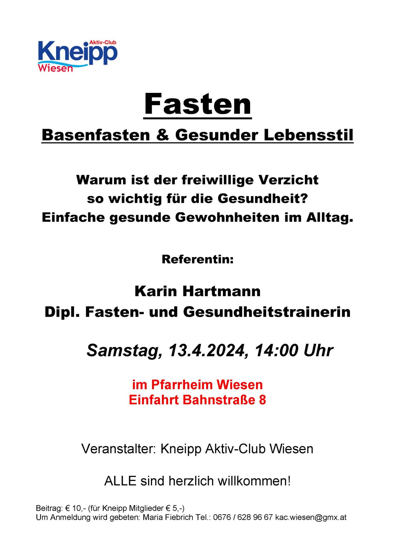Einladung zum Vortrag
