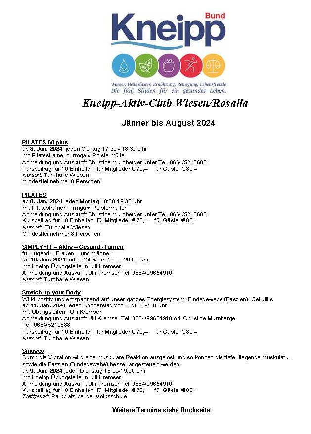 PROGRAMM Frühjahr-Sommer 2024